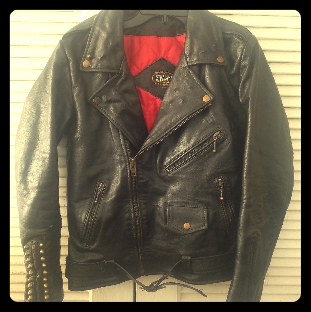 Straight to Hell women's leather jacket